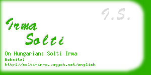 irma solti business card